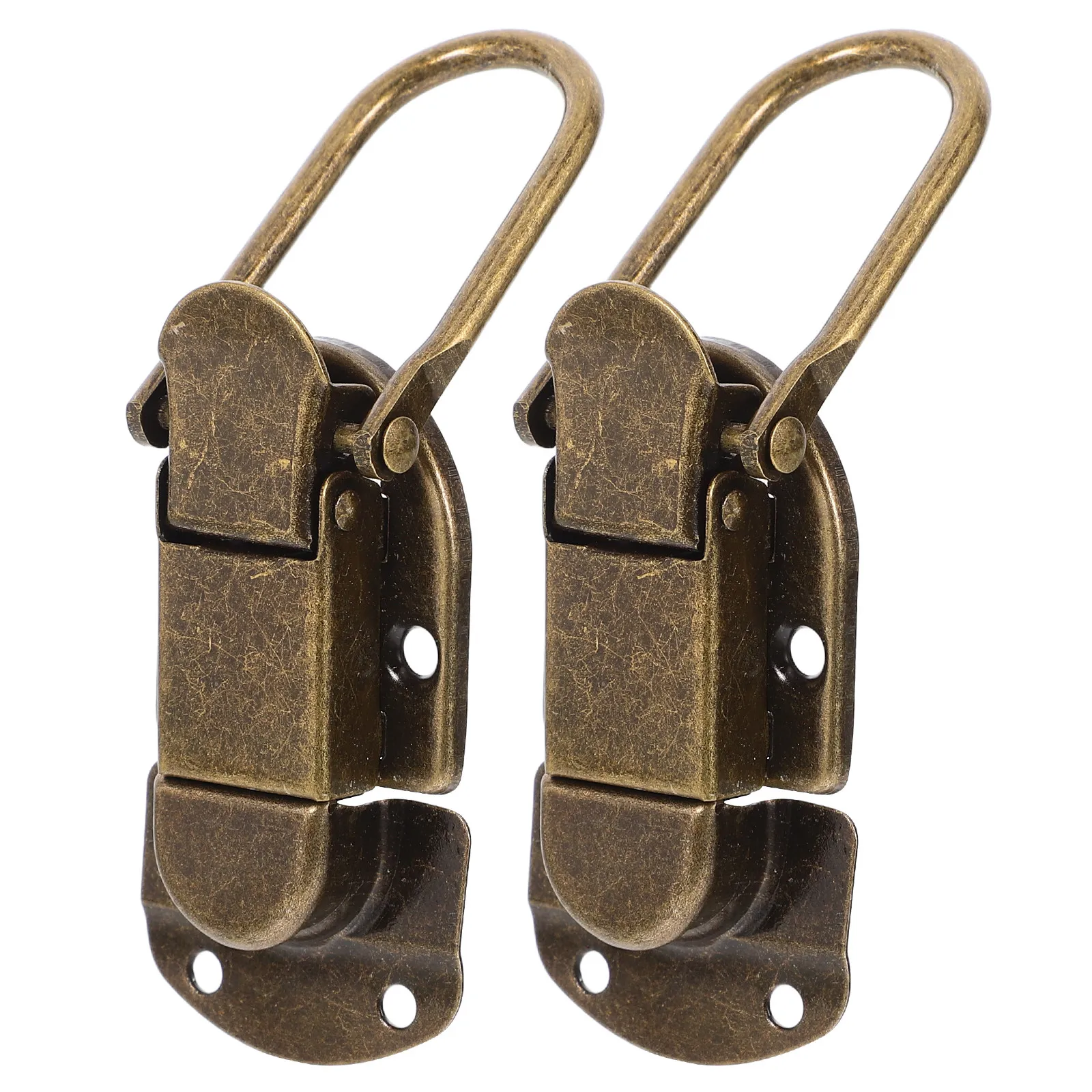 2Pcs Stylish Self-Locking Box Buckle for Wooden Jewelry Boxes Storage Chests DIY Craft Projects Vintage Metal Latch Hardware