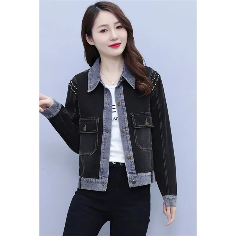 Spring Autumn Cowboy Jacket Women 2023New Korean Denim Coat Loose Slim Retro Overcoat Casual Fashion Jeans Outerwear Female Tops