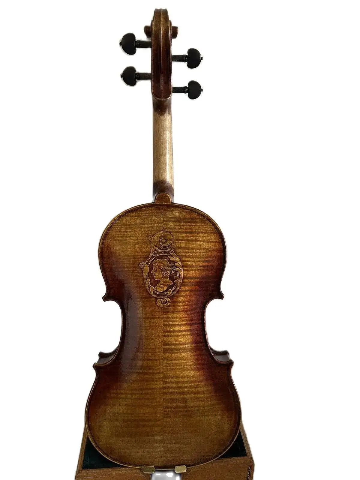 4/4 Violin Solid Flamed Maple Back Old Spruce Top Hand Carved The STATUE K3055