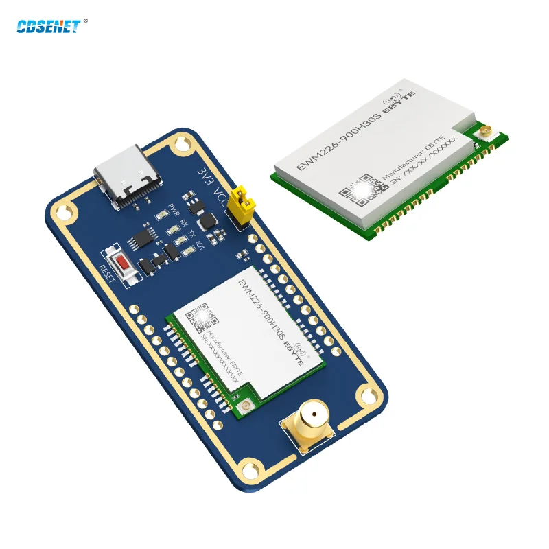 

860-930M LoRa Wireless Frequency-Hopping Data Transmission Module CDSENET EWM226-900H30S 30dbm AT Command for Mowers surveying