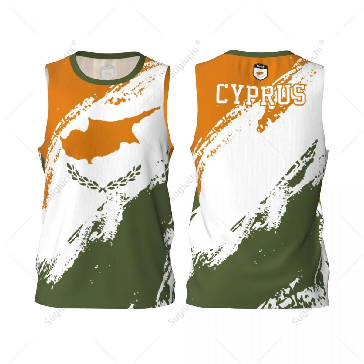Men Basketball Sports Cyprus Flag Running Fitness Multifunction Jersey Sleeveless shirt Custom Name Nunber Exclusive