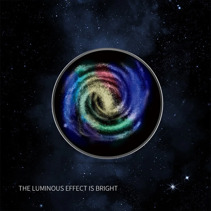 سطح المكتب الإبداعي متوهجة يدويا الغزل العلوي غالاكسي ستار الفولاذ المقاوم للصدأ تململ سبينر تخفيف التوتر المعادن الدوران هدية