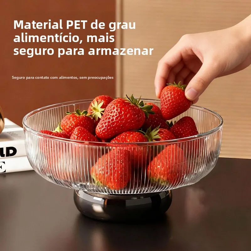 premium-fruit-basket-dry-fruit-plate-living-room-tea-table-home-use-drainage-basket-snack-display-plate-luxury-stripe-pattern
