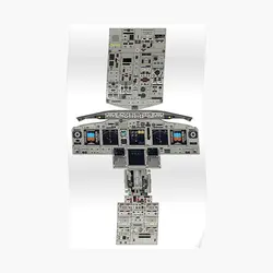 Boeing 737 800 Cockpit  Poster Decor Modern Painting Print Wall Home Vintage Art Decoration Funny Picture Mural Room No Frame