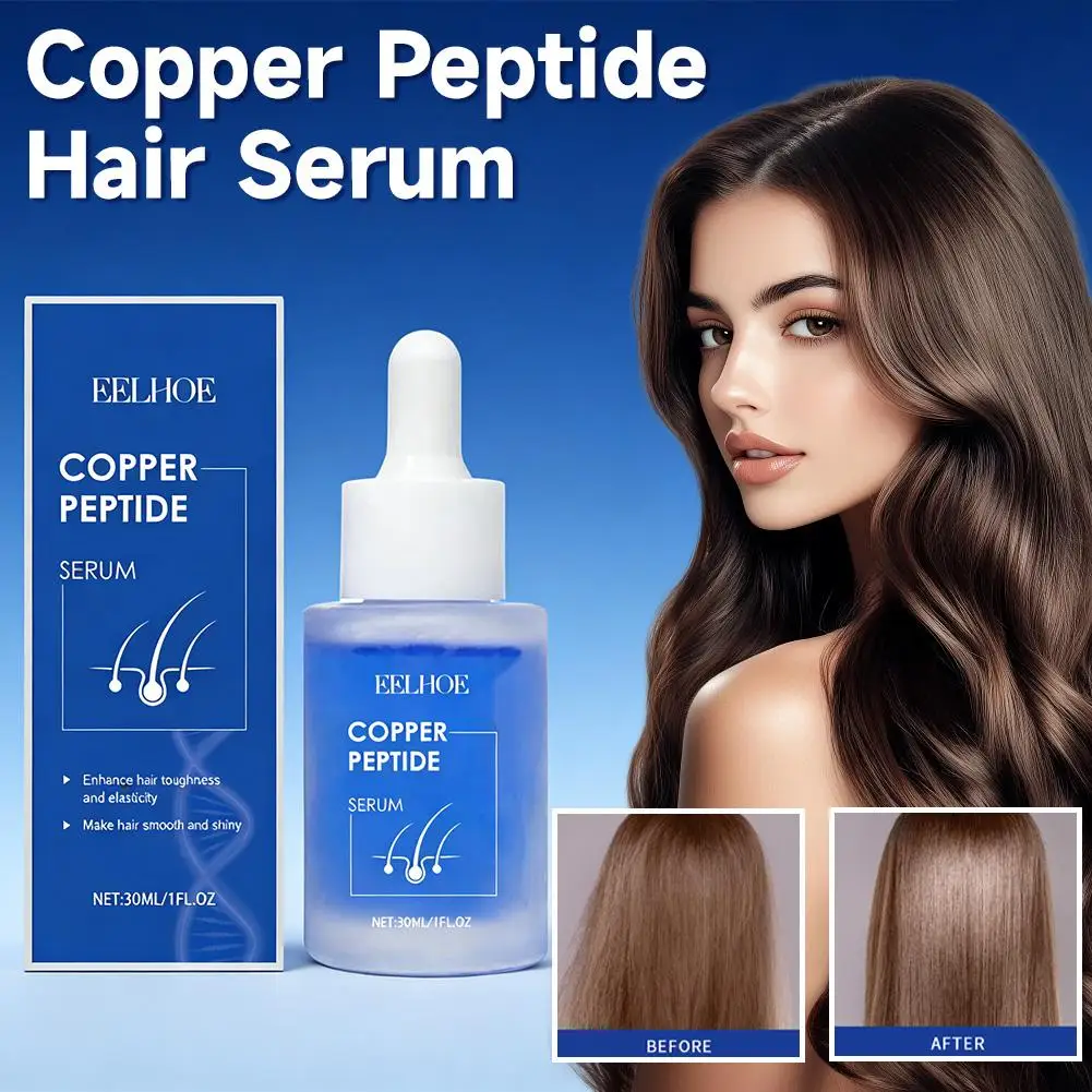 Copper Peptide Serum for Hair Growth, 30ML Biotin & Peptide Hair Density Serum Tripeptide Scalp Care for Thicker, Fuller Hair