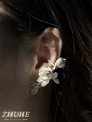 ZHUHE Jasmine Earrings Vintage Style For Women Men's Jewelry Accessories Party Gifts