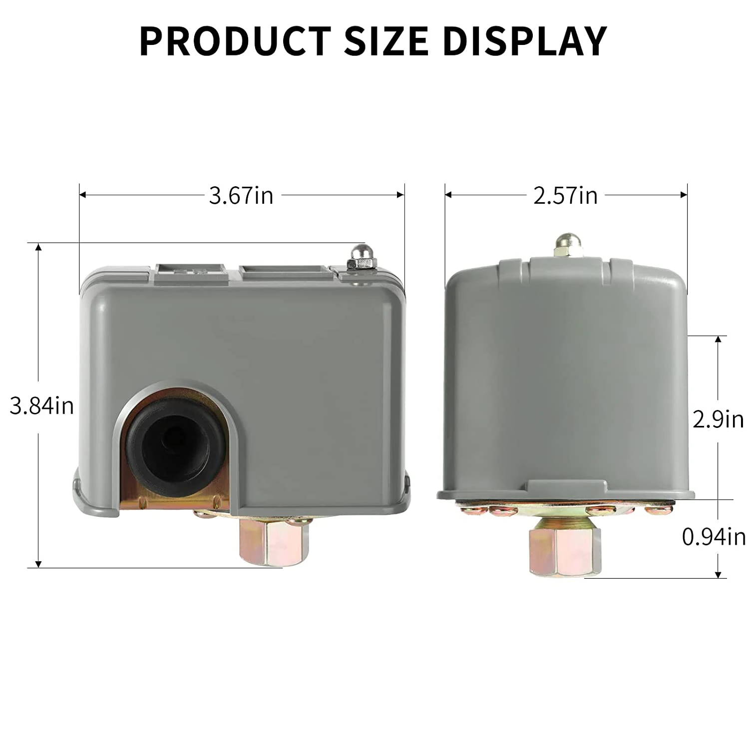 2025+Pessure Switch for Well Pump, 40-60Psi Water Pressure Switch Adjustable Differential, 1/4 Inch Female NPT Water Pressure