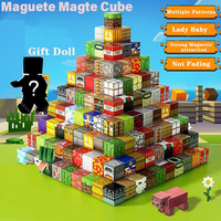 Magnetic Building Blocks Mine World Cube Magnet Set for Kid Age 3+ DIY Model Children Exercise thinking and Creativity Gift Doll