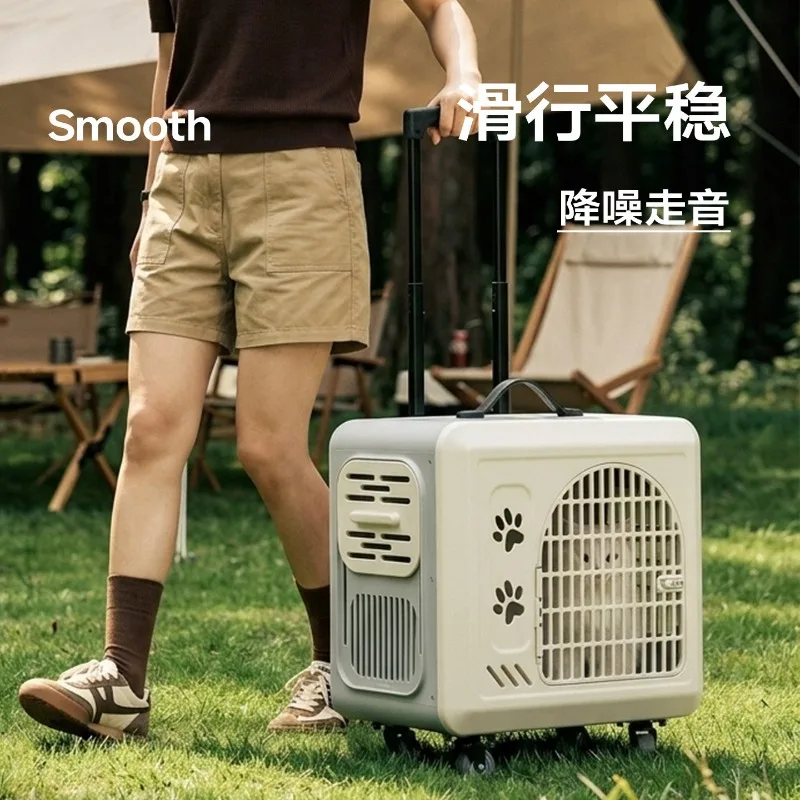 Cat bag out portable pet backpack plus size anti-stress pet trolley case dog cart