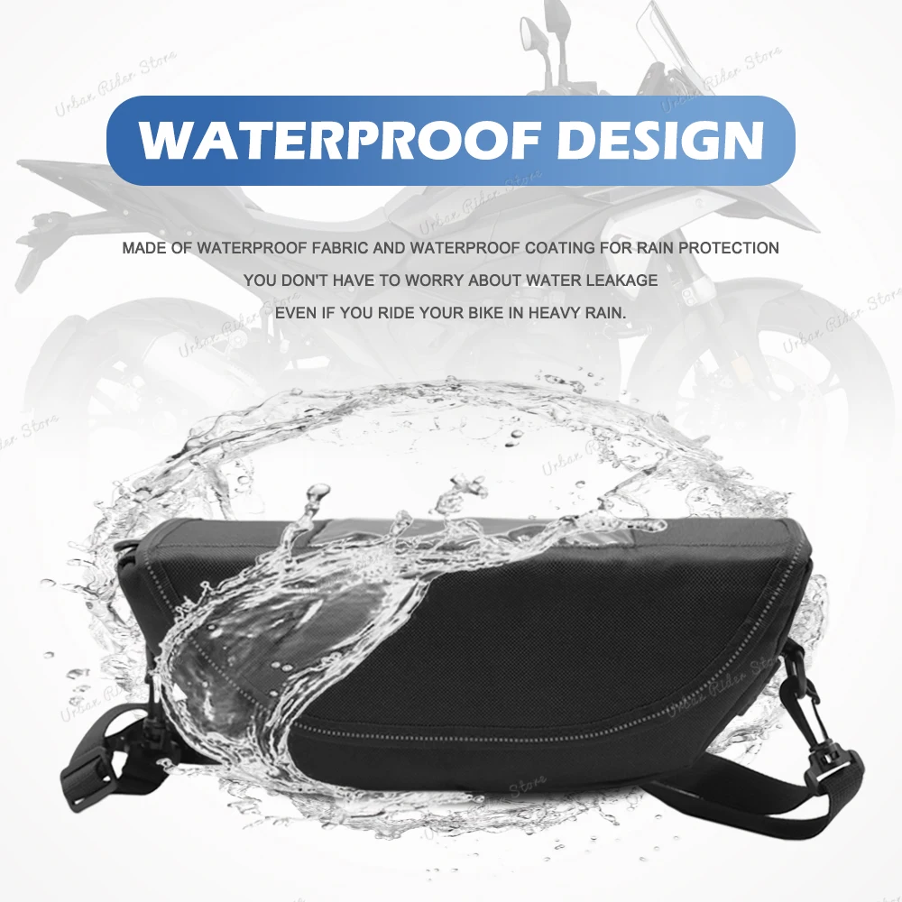 Untuk Fantic Caballero 500 700 Tas Travel Stang Sepeda Motor Tas Penyimpanan Stang Sepeda Motor Tahan Air dan Tahan Debu