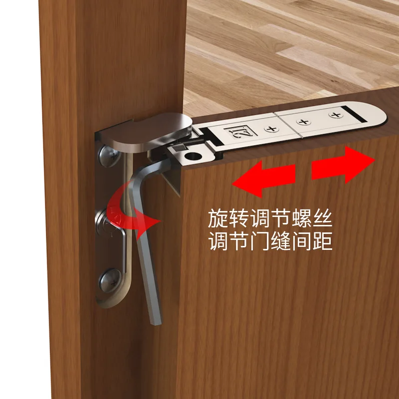 Invisible door hinge, 3D adjustable top and bottom pivot hinge, heavy-duty concealed door upper and lower rotating shaft