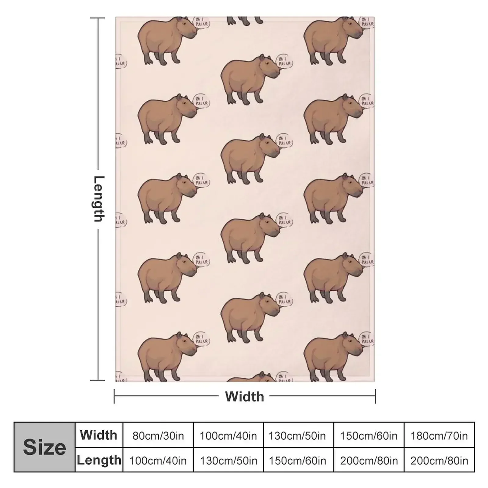Capybara | Ok I pull up. Throw Blanket couch cozy soft plush fuzzy picnic outdoor blanket