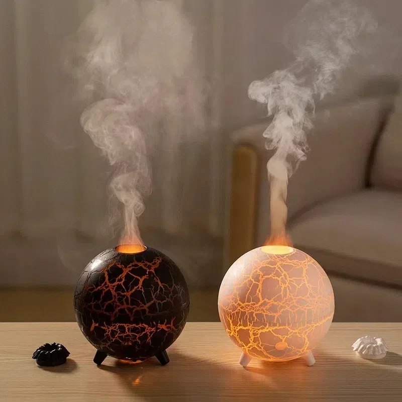 FirmHome StoreUltrasonic Planet Aromatherapy Air Humidifier 200ML USB Spray Fragrance Essential Oil Diffuser Colorful Crack Flam