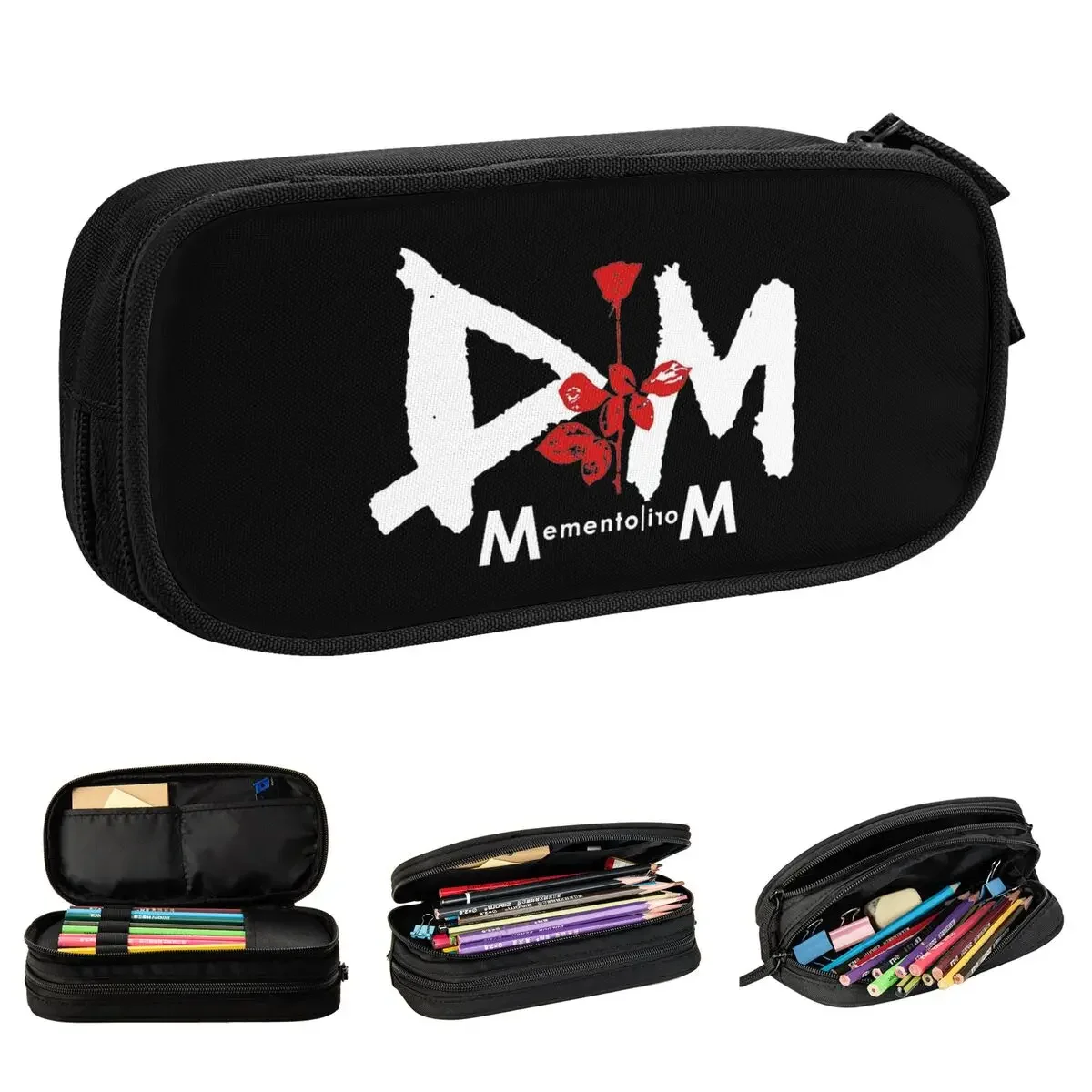 

Depeches Mode Pencil чехол Lovely DM Rose Pen Bag Girl Boy, большой чехол для студентов, школьных подарков, пенал