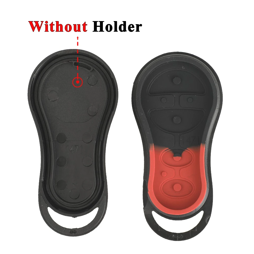 jingyuqin Car Keyless Entry Remote Key Shell Fob Case 3/4 BNT For Chrysler Voyager Cruiser For Dodge Ram Dakota Jeep Cherokee