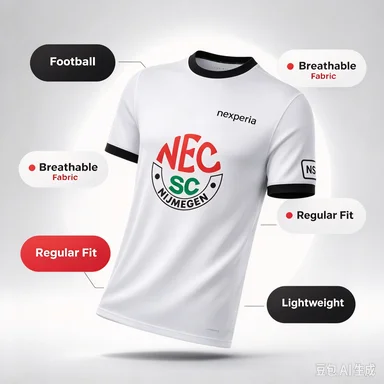 2026 NEC Nijmegen Fan Style Ringer Soccer Jersey Short Sleeve Football T-Shirt for 3D Printing Parent-child Tee
