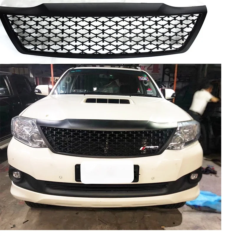 

Передние гоночные грили в стиле поп, подходят для Fortuner 2012 2013 2014, решетка из АБС-пластика, сетчатая крышка, автоаксессуары