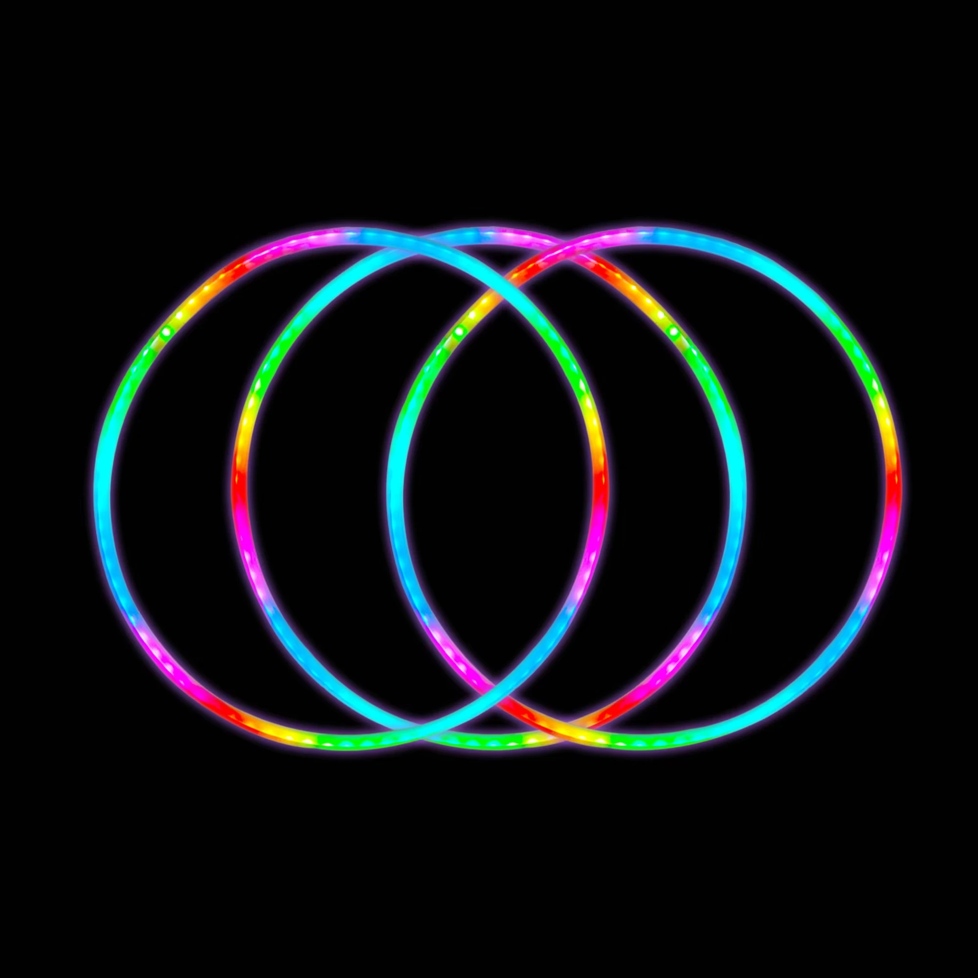 Foldable Charging Luminous Sports Hoop 90cm Diameter Hoop Detachable Fitness Circle Performance Art Abdominal Weight Loss