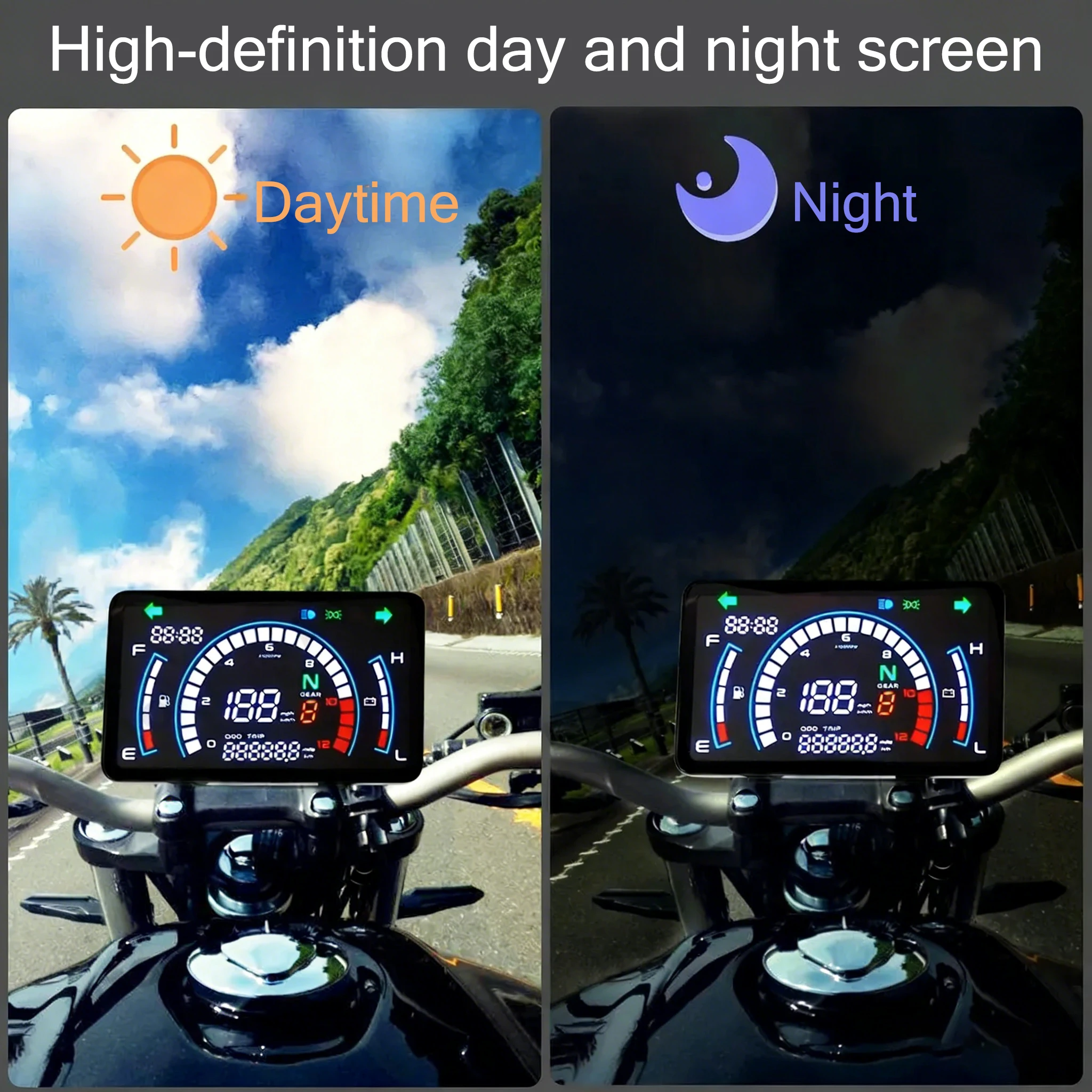 Voor Vento Ryder 150 XPRESS 150 170 ECLIPSE 150 200 Motorfiets LCD Digitale Snelheidsmeter Dashboard Instrument Toerenteller Kilometerteller