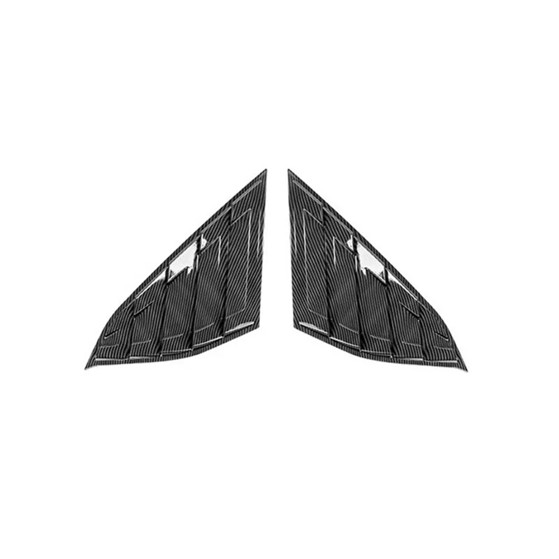 Car Rear Side Vent Quarter Window Louver Shutter Cover for 2018-2022 Accord Carbon Fiber Color