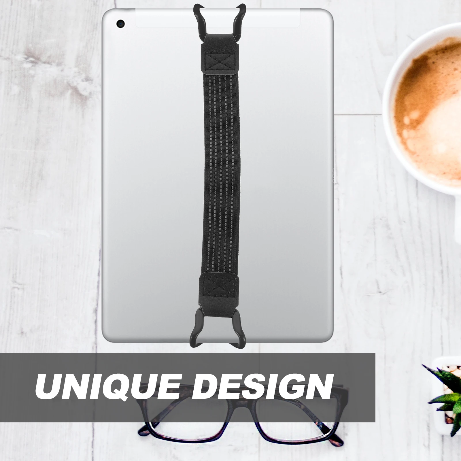 

Elastic Anti Fall Belt Tablet Hand Stand Strap Finger Holder Reading Hands Free Adjustable Fit Portable Easy Handling Tablet