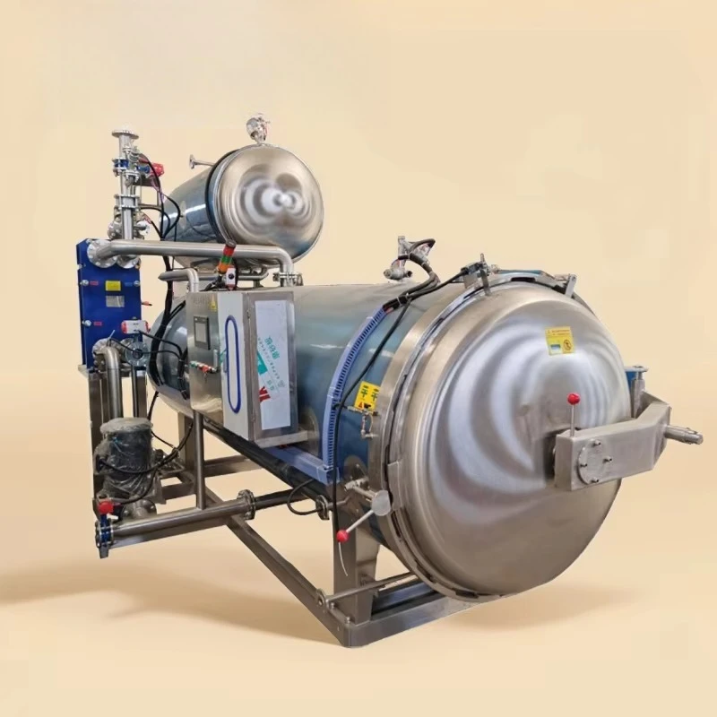 Water Spray Retort Sterilizer Machine for Glass Canned Fish Pork Meat Retort Sausage Chicken Fillet Bottles FL Customized