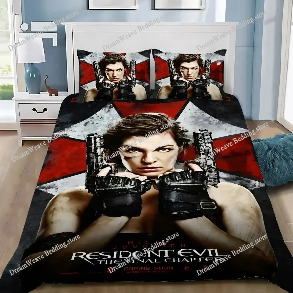 Duvet Cover Resident Evil 3D Exquisite Game Umbrella Digital Printing Bedding Set Comforter Bed Youth Home Decor Kids Boys Gift7