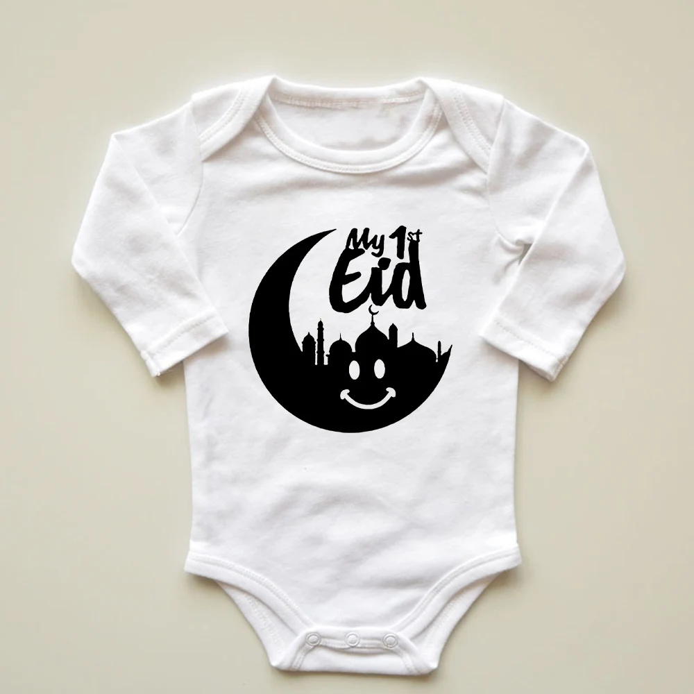 My First Eid Newborn Clothes Babys First Ramadan Infant Romper Eid Newborn Bodysuits Infant Ramadan Outfits Baby Shower Gift