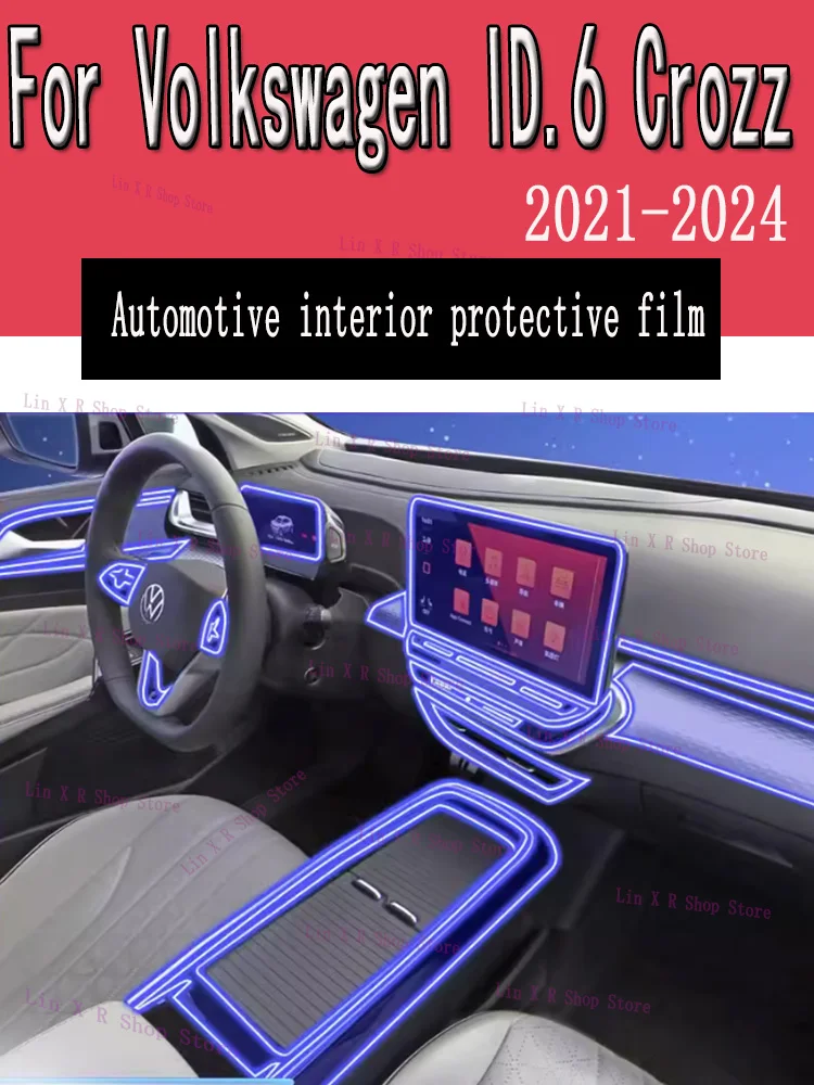 

For Volkswagen ID.6 Crozz 2022 Car Gearbox Panel Film Dashboard Protective Sticker Interior Anti-Scratch Film Cover Accessories