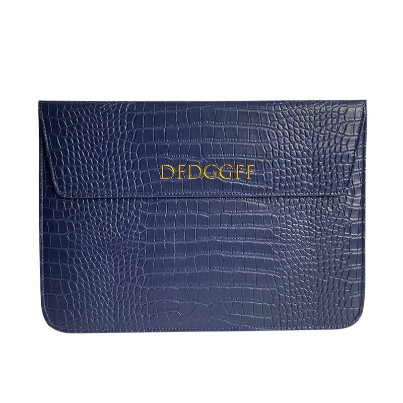 Torba na laptopa ze skóry zwierzęcej z nadrukiem imienia, etui na Macbook Pro 13 Retina 15, pokrowiec na komputer Huawei, dropshipping — zdjęcie produktu 2