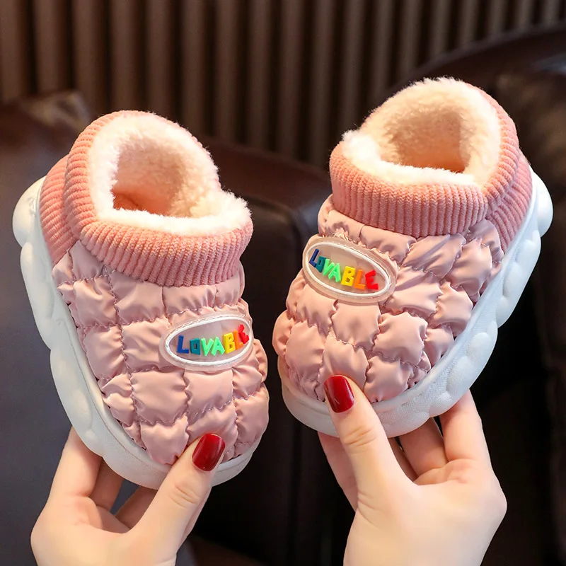 Winter Home Indoor Warm Women's Cotton Slippers New Cute Plush Slippers Comfortable Soft Sole Simple Plush Slippers