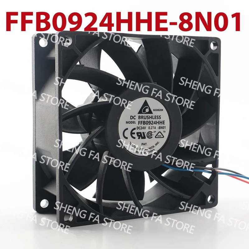 AC EC 9038 90X90X38MM 9CM Delta 5V 12V 48V DC 24v 0.27A Ultra-quiet Frequency converter Dual ball bearing FFB0924HHE cooling fan