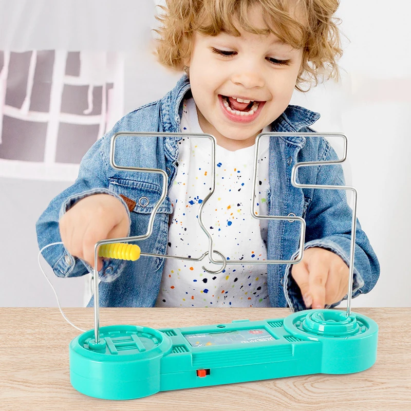 Kids Electric Touch Maze Game Collision Electric Shock Toy Party Funny Education Circuit Science Experiment Children Gift