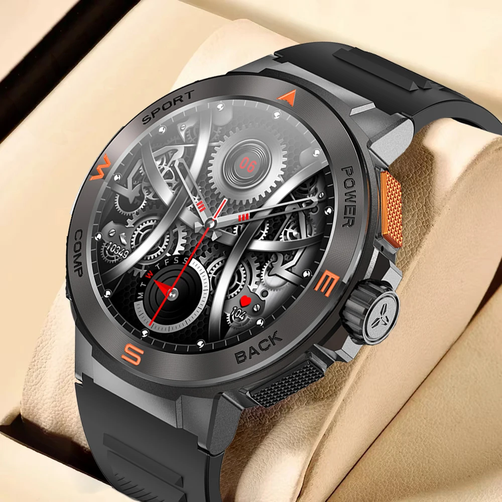 2024 New Military Smart Men's Watch 1.43-inch AMOLED Screen 466 * 466 Resolution 5.3 Bluetooth Call Sports Fitness Watch