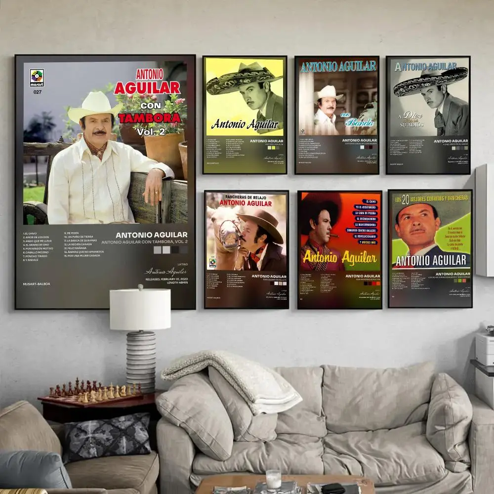Singer A-Antonio Aguilar Poster Wall Art Poster Print Decorative Picture for Living Room Bedroom Home Decor