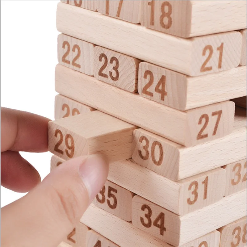 48/69PCS Building Balance Blocks Game Toy Wooden Domino Stacked Korea For Family Party Montessorri Childrens Adult Toys