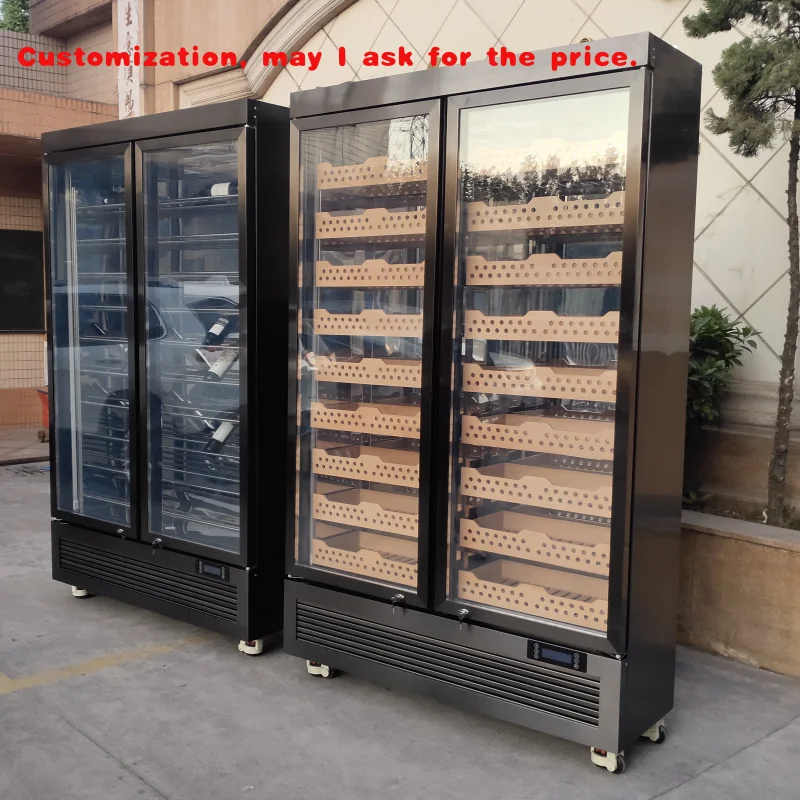 

custom.Cigar Display Cabinet Upright Red Wine Cooler