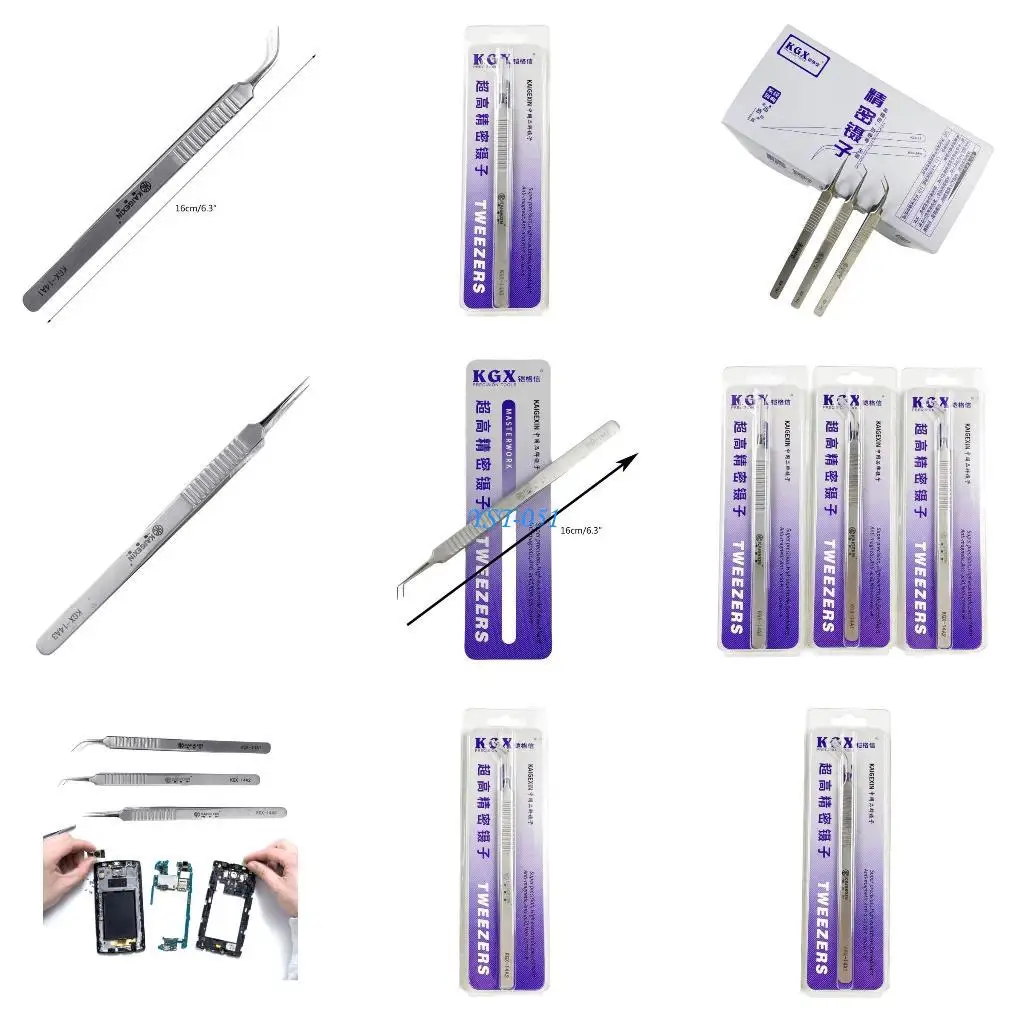 

E15A Professional Fine Tip Tweezers Electronics Tweezer Tool for Mobile Phone Repair,Micro Soldering, and Crafting