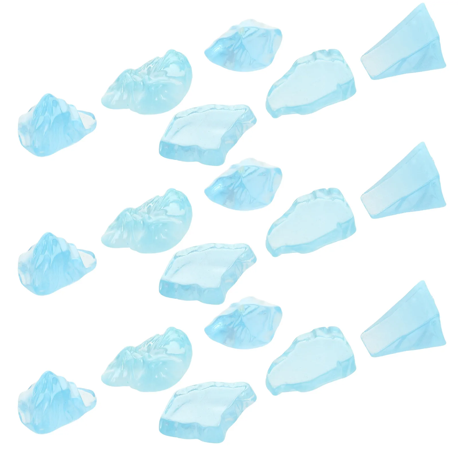 

18 Pcs Glacier Decorations Miniature Iceberg Fish Tank Ornaments DIY Cake Toppers Arctic Landscape Figurines Desktop Aquarium
