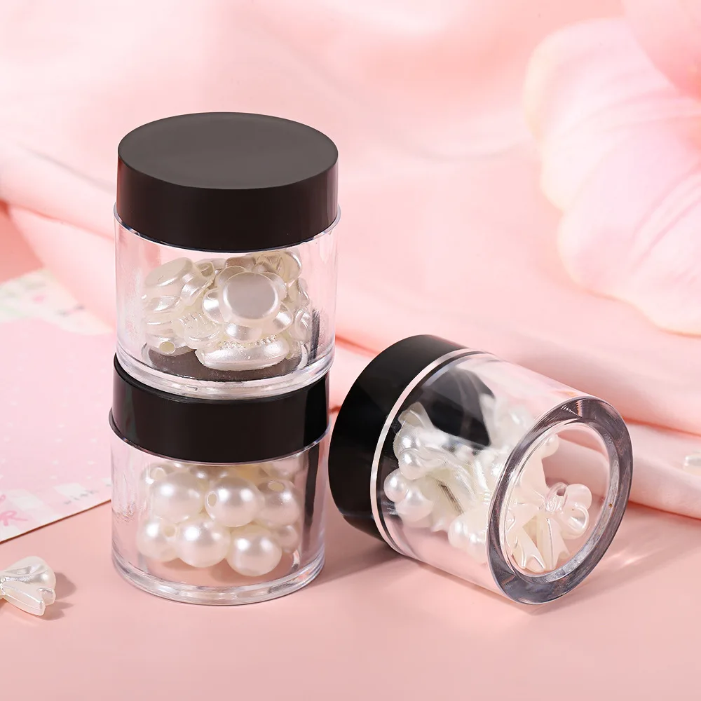 

50 шт., бутылка для упаковки косметики с блестками для ногтей, банка для хранения настольных бусин, ювелирных аксессуаров, устройство для хранения и упаковки