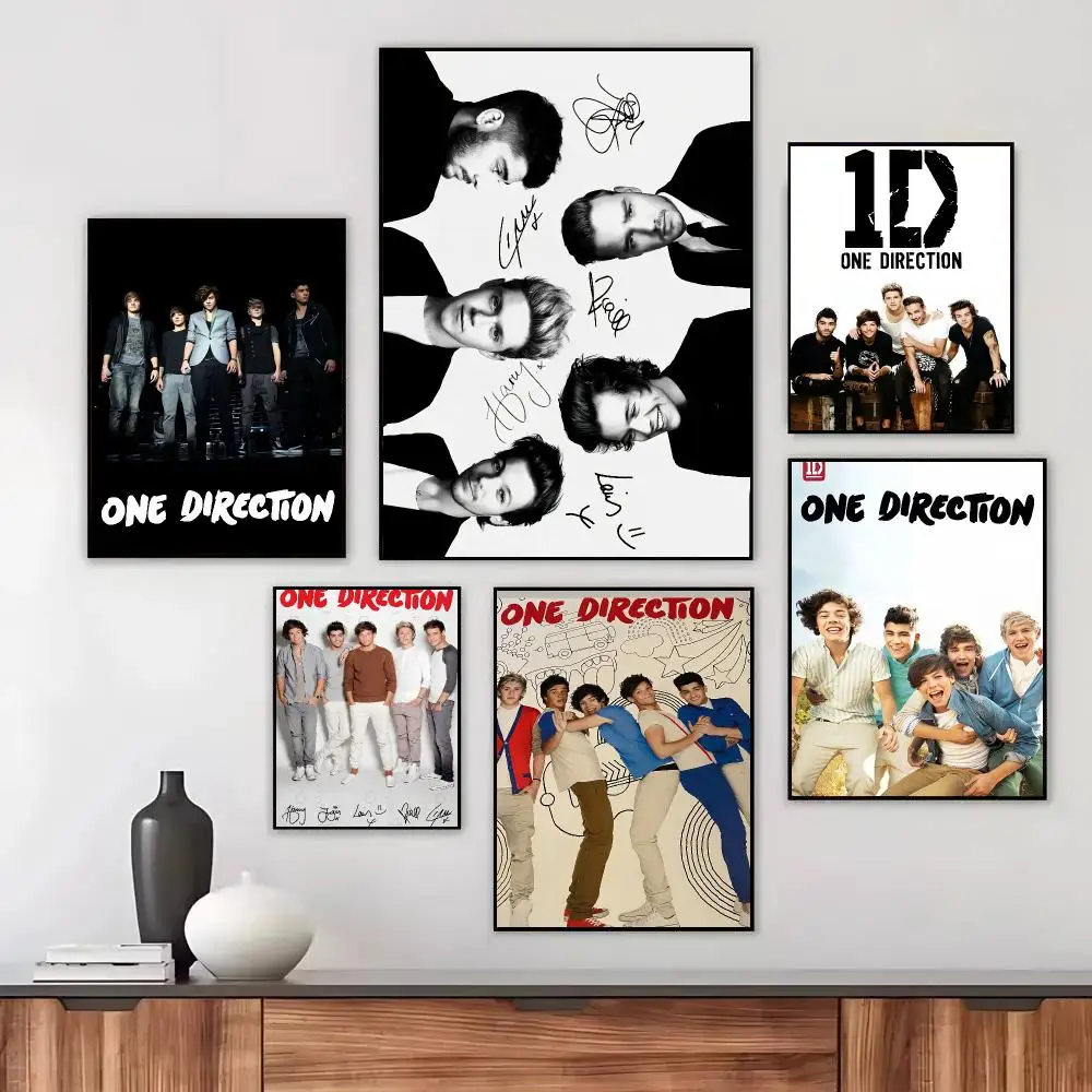 Band One Direction Poster Wall Art Printed Decor Sticker Stylish Home Gift for Living Room Bedroom Corridor Cafe