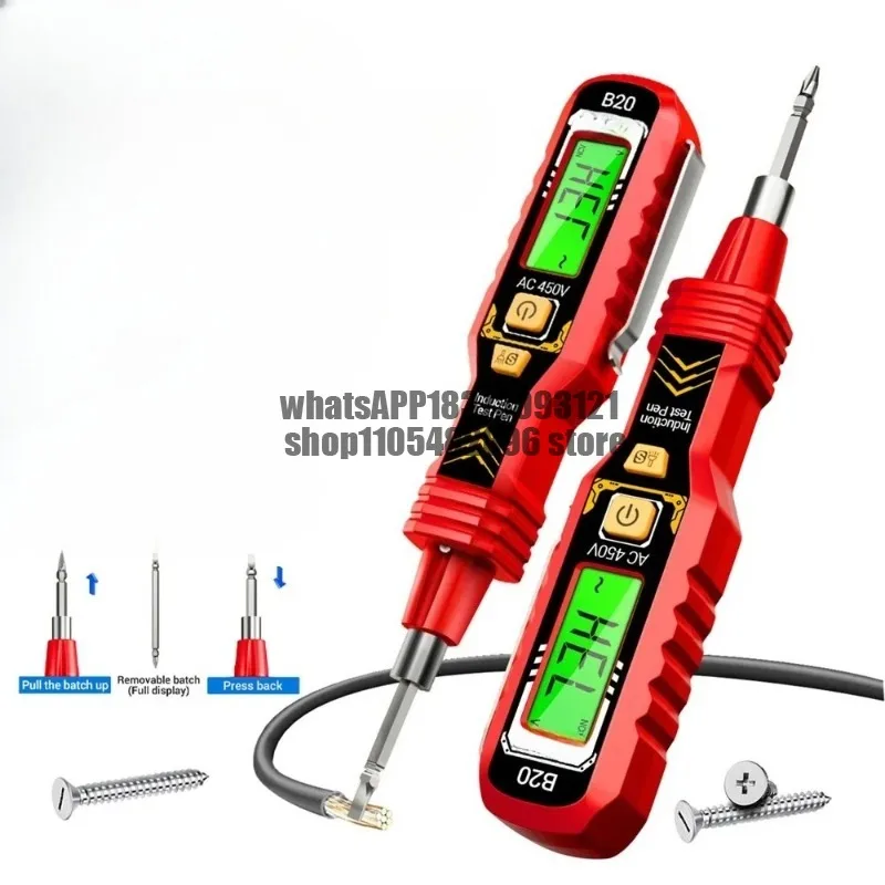 Dual-use Screwdriver Voltage Tester Pen  B20 Double Head Insulated Slotted Cross Pen Screw Driver Repair Meter Hand Tools