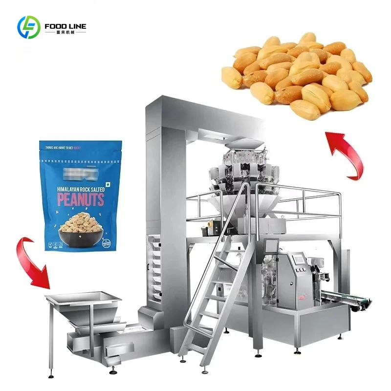 Customized Automatic Peanut Packaging Machine Multifunctional Filling Sealing For Peeled Peanut Kernels Shell Peanuts