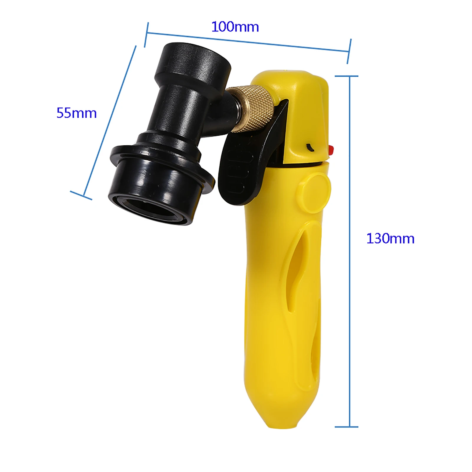 Ball Lock CO2 Cartridge Keg Charger Portable Homebrew Kegging Draft Beer Dispensing Soda Making Portable CO2 Keg Charger