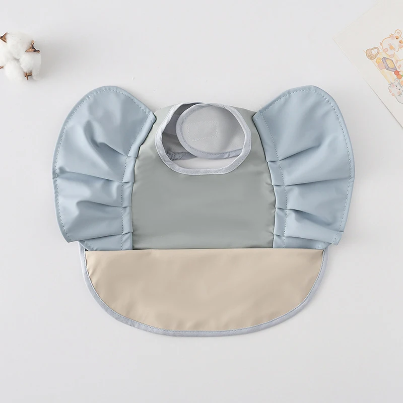 Mess-Proof Baby Bibs Waterproof Bib for Baby Boy or Girl - PFAS, PVC, BPA, Phthalate Free Baby Food Bibs Easy Clean PU Material