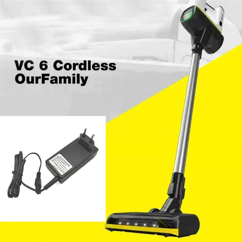 

A26T-адаптер для зарядного устройства для пылесоса Karcher VC6, аксессуары для пылесоса, быстрая зарядка, вилка европейского стандарта