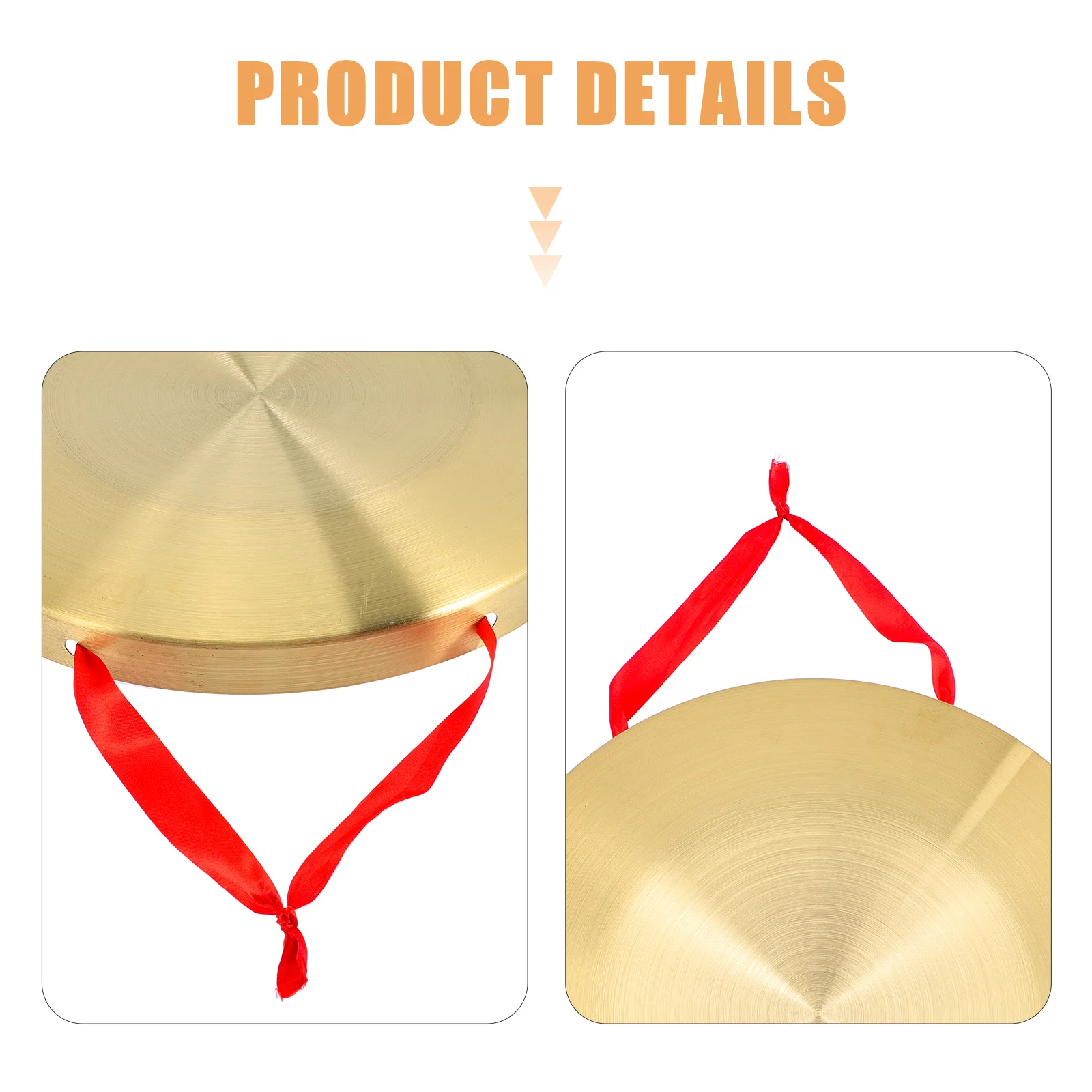 

Copper Gong Durable Loud Sound Festival Party Props Handheld Chinese Percussion Instruments Suitable for Company Opening
