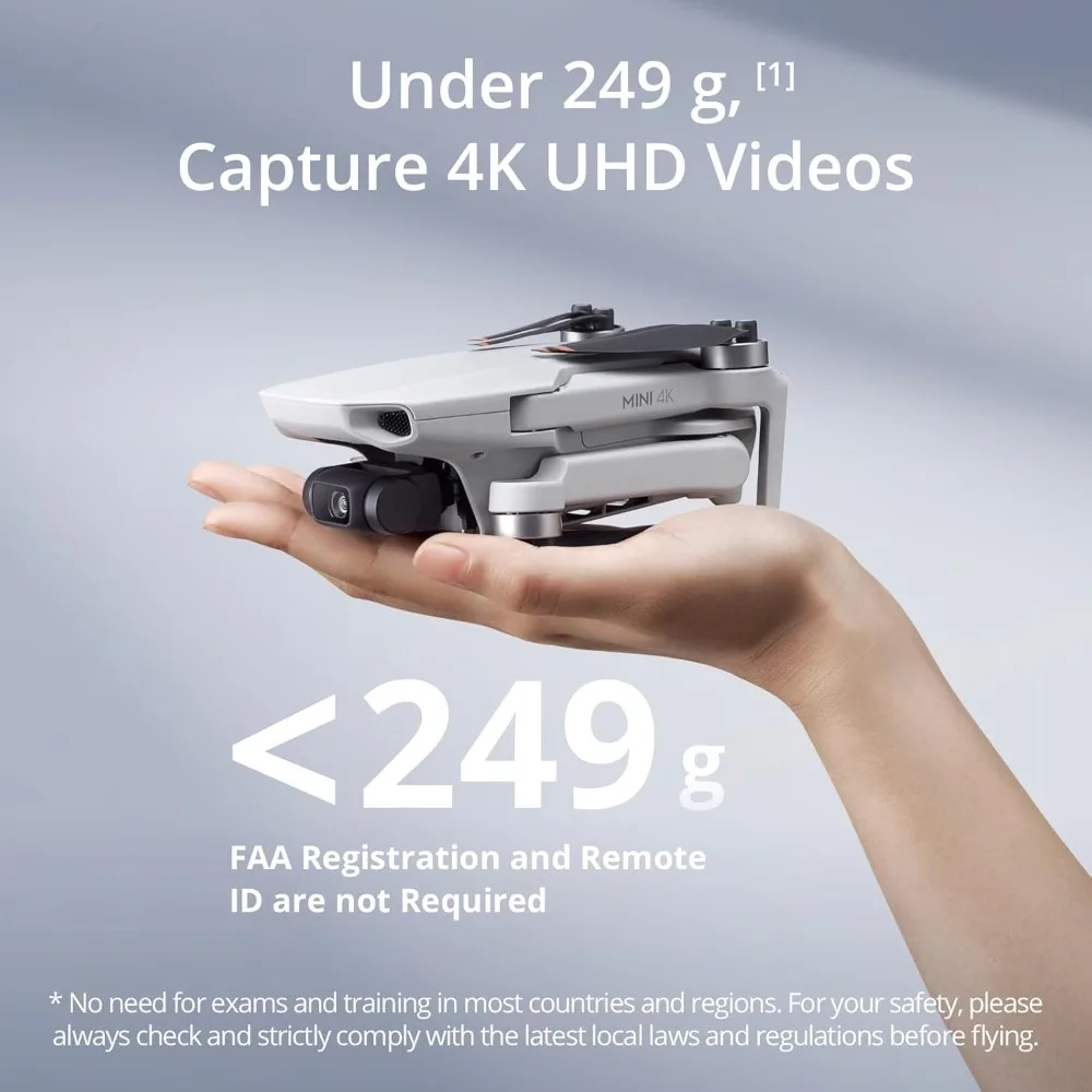 Mini 4K UHD Camera Drone para adultos, sob 249g, Estabilização Gimbal de 3 Eixos, Transmissão de Vídeo 10km, Retorno Automático