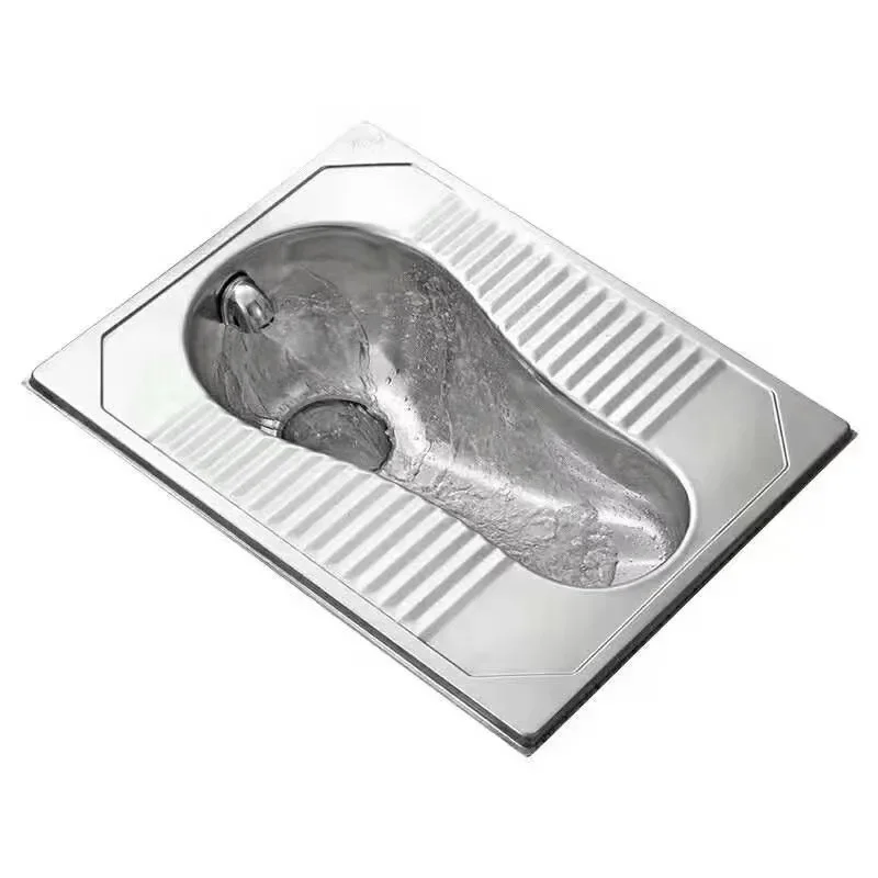 Stainless steel squatting toilet, squatting pit squatting toilet, integrated rear row 304 material deodorant public toilet