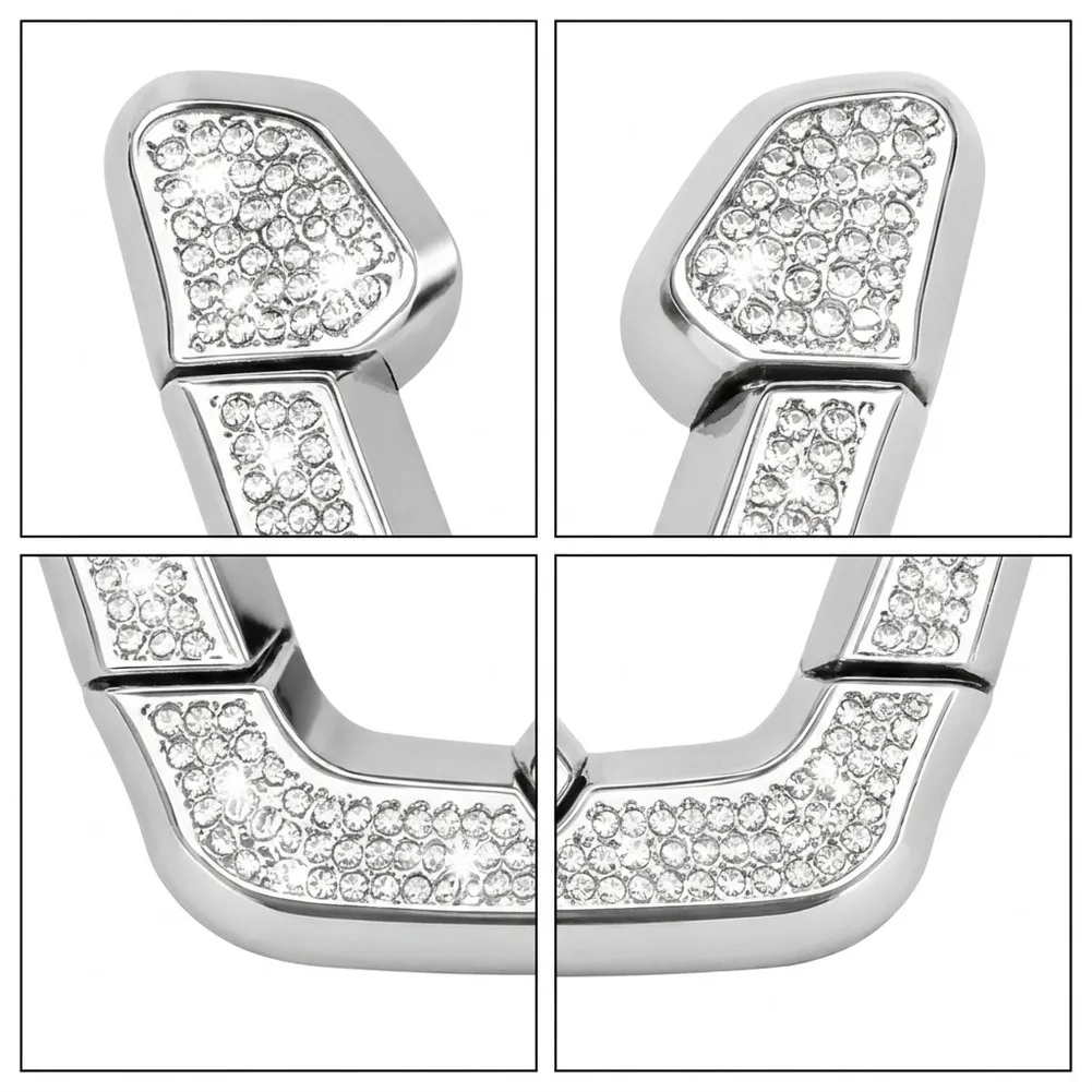 Seat Adjustment Button Cover 8PCS Rhinestone Aluminum Trim Compatible with For Mercedes C Class For GLC 2023 2026 LHD